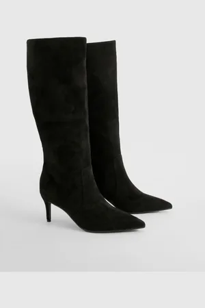 Boohoo Faux Suede Stiletto Knee High Boots - - 6