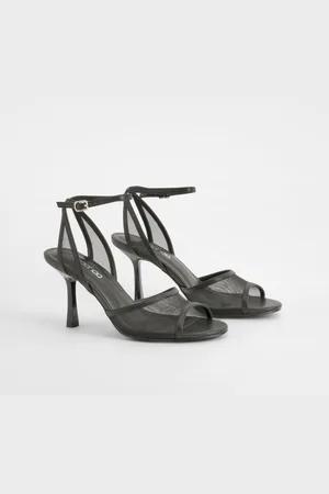 Boohoo Mesh Stiletto Two Part Heels - - 6