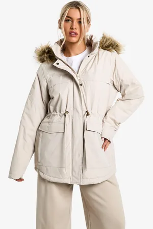 Boohoo Faux Fur Trim Parka - - 8