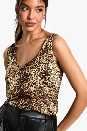 Boohoo Leopard Print Satin Cami - - 6