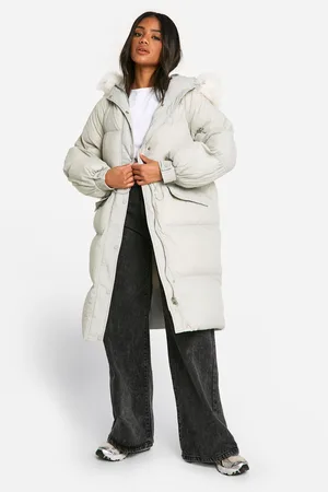 Boohoo Faux Fur Hood Padded Parka - - 8
