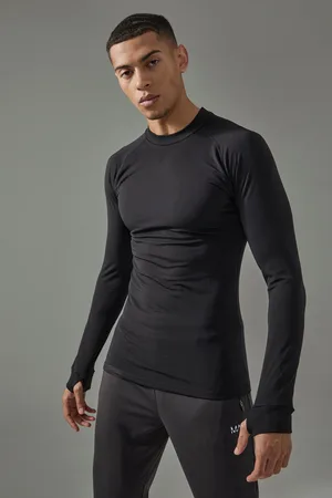 Boohoo Man Active 2 Pack Long Sleeved High Neck Base Layer - - L
