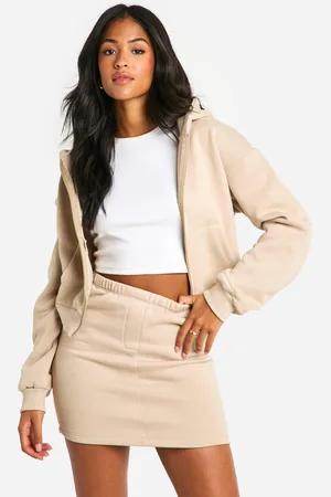 Boohoo Tall Zip Through Mini Skirt Tracksuit - - 8