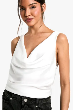 Boohoo Cowl Neck Satin Cami Top - - 10