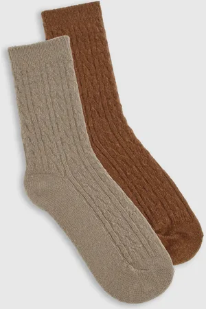 Boohoo 2 Pack Tonal Soft Slouchy Socks - - ONE SIZE