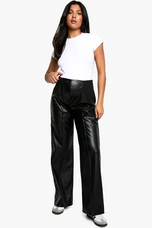 Boohoo Maternity Over Bump Seam Detail Pu Slim Fit Pants - - 12