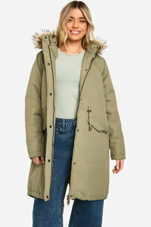 Boohoo Faux Fur Trim Parka - - 8