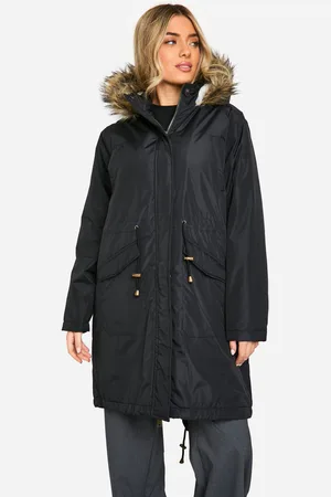Boohoo Faux Fur Trim Parka - - 8