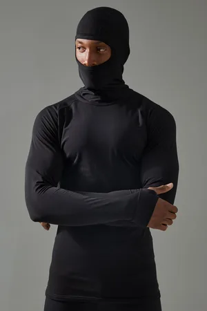 Boohoo Man Active Long Sleeved Head Cover Base Layer - - XL