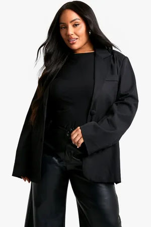 Boohoo Basics Plus Essential Oversized Single Breasted Blazer - - 22