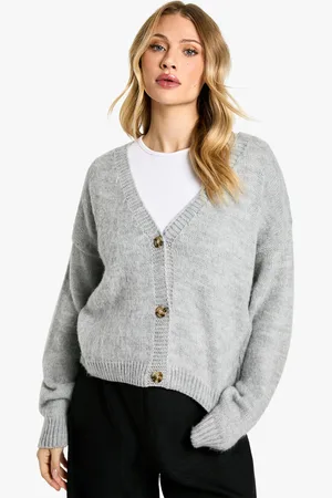 Boohoo Maternity Brushed Oversized V Neck Cardigan - - 8