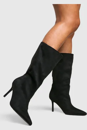 Boohoo Wide Fit Stiletto Knee High Boots - - 8