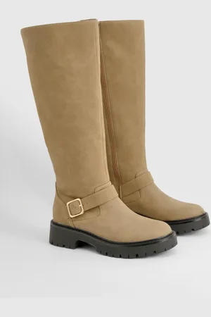 Boohoo Buckle Detail Chunky Knee High Boot - - 5