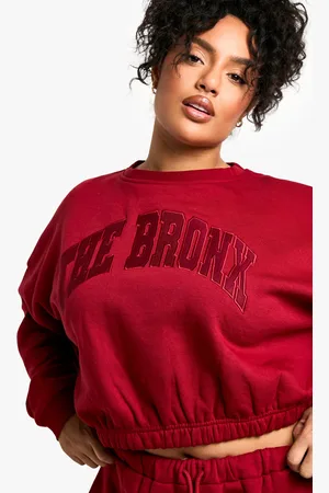 Boohoo Plus Bronx Applique Elasticated Hem Sweatshirt - - 16