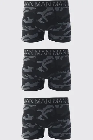 Boohoo Man Active Camo Seamless Boxer 3 Pack - - S