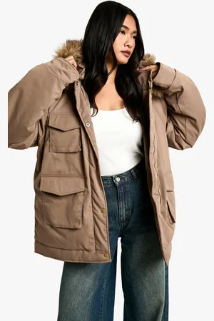 Boohoo Utility Pocket Parka - - 8