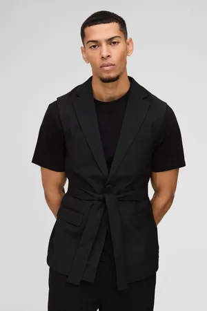Boohoo Single Breasted Sleeveless Suit Jacket - - 40