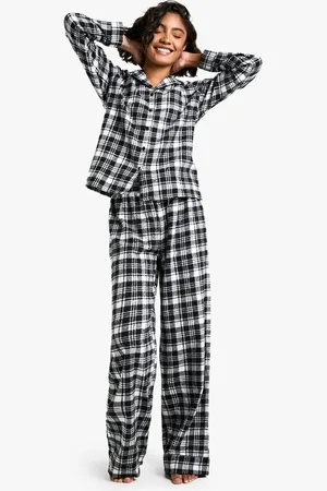 Boohoo Soft Touch Check Long Sleeve Shirt And Pants Pyjama Set - - 6