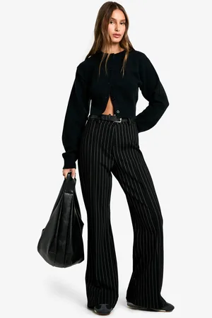 Boohoo Pinstripe Skinny Flare - - 8