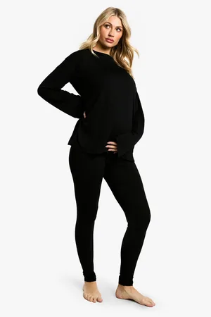 Boohoo Maternity Oversized Long Sleeve Top & Legging Pj Set - - 8