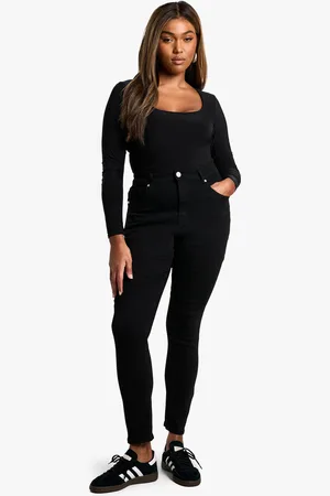 Boohoo Plus High Waisted Skinny Jeans - - 24