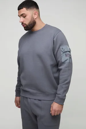 Boohoo Plus Utility Pocket Jersey Sweatshirt - - XXXXXL