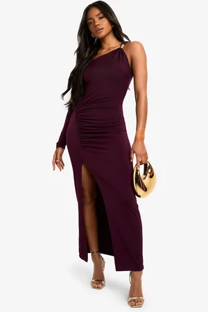 Boohoo Asymmetric Trim Detail Maxi Dress - - 12
