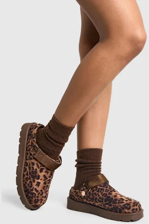 Boohoo Leopard Slingback Cosy Mules - - 5