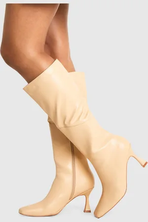 Boohoo Square Toe Pointed Knee High Boots - - 5