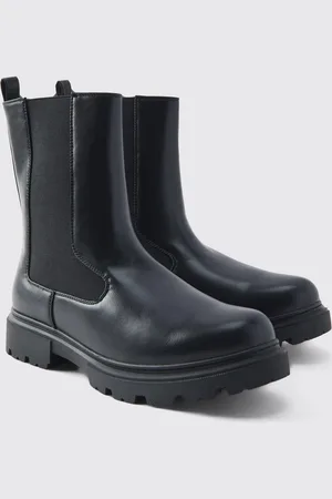 Boohoo Track Sole Chelsea Lug Boot - - 7