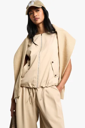 Boohoo Woven Drawstring Sleeveless Tracksuit Top - - 6