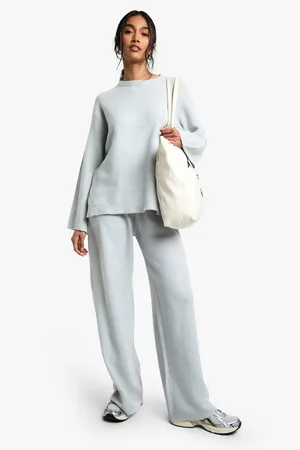 Boohoo Soft Knit Jumper And Flares Knitted Co-Ord - - S