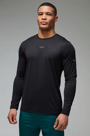 Boohoo Man Active Grid Texture Regular Fit Long Sleeve - - XS