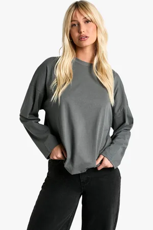 Boohoo Basics Oversized Long Sleeve T-Shirt - - 8