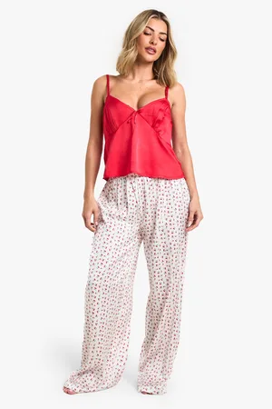 Boohoo Cherry Print Cami Top & Trousers Pyjama Set - - 6