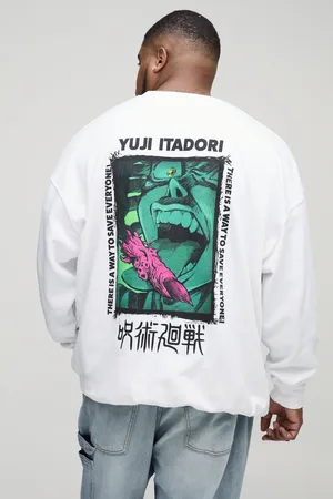 Boohoo Plus Oversized Jujutsu Kaisen License Sweatshirt - - 2XL