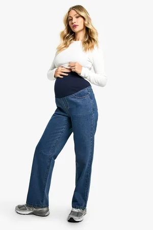 Boohoo Maternity Over The Bump Boyfriend Jeans - - 8