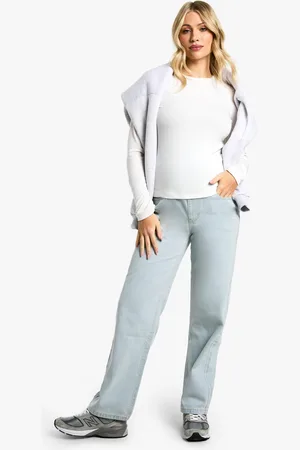 Boohoo Maternity Over The Bump Boyfriend Jeans - - 8