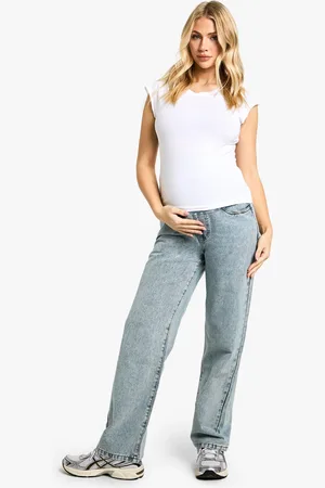 Boohoo Maternity Over The Bump Boyfriend Jeans - - 8
