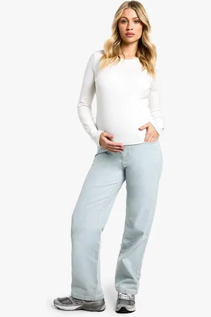 Boohoo Maternity Over The Bump Boyfriend Jeans - - 8
