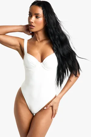 Boohoo Swimwear Essentials Balcony Swimsuit - - 8