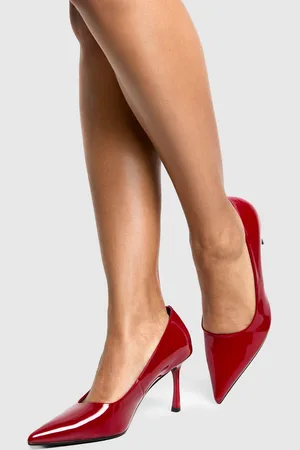 Boohoo Patent Low Stiletto Court Shoes - - 5