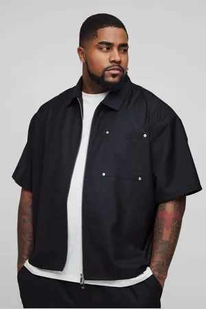 Boohoo Plus Oversized Boxy Carpenter Detail Shirt - - XXXL