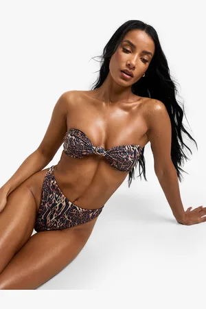 Boohoo Swimwear Essentials Leopard Print Thong - - 6