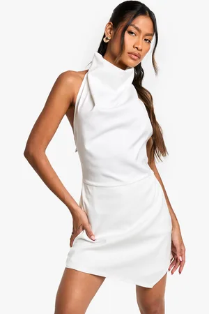 Boohoo Tailored Cowl Neck Sccop Back Playsuit - - 8