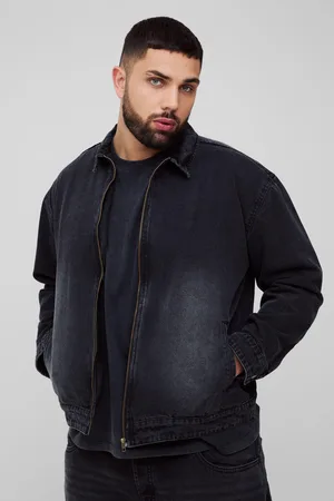 Boohoo Plus Tinted Wash Zip Up Overshirt - - XXXL