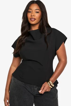Boohoo Plus Cowl Detail Sleeveless Top - - 28