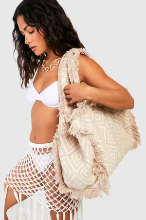 Boohoo Oversized Woven Beach Tote - - ONE SIZE