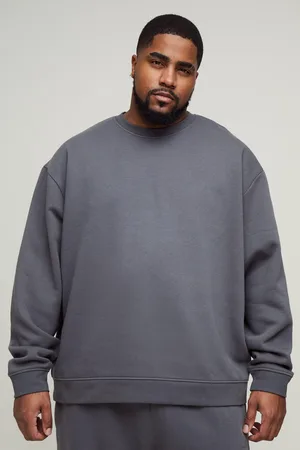 Boohoo Plus 330Gsm Oversized Basic Crew Neck Sweatshirt - - XXXL