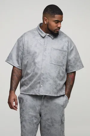 Boohoo Plus Antique Faux Suede Boxy Oversized Shirt - - XXXL